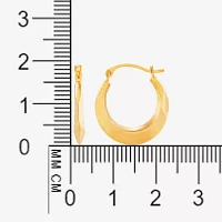 14K Gold 20mm Round Hoop Earrings