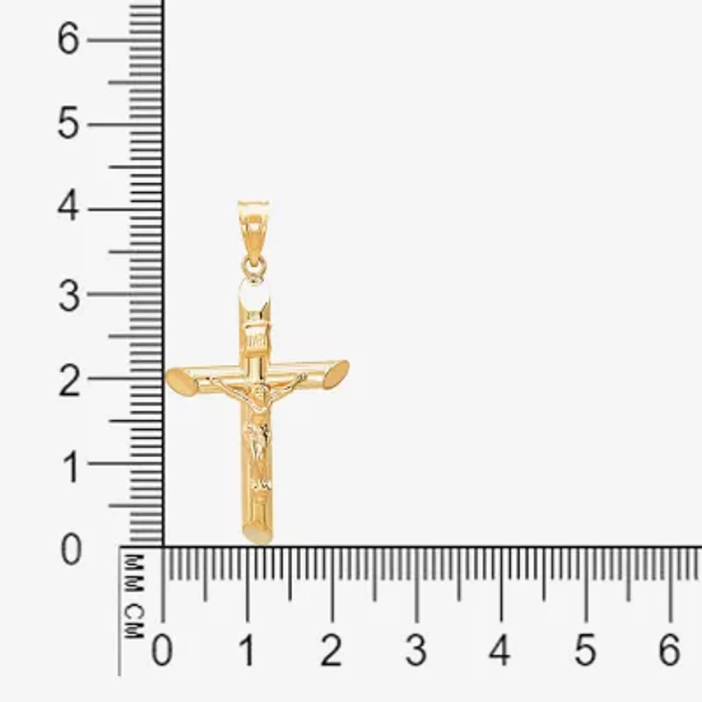 14K Gold Crucifix Pendant 