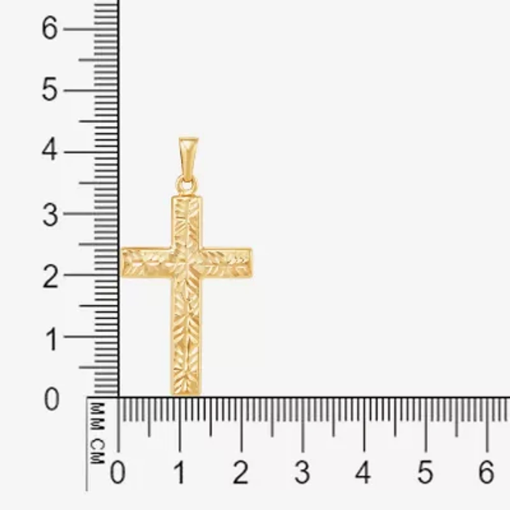 14K Yellow Gold Reversible Cross Charm