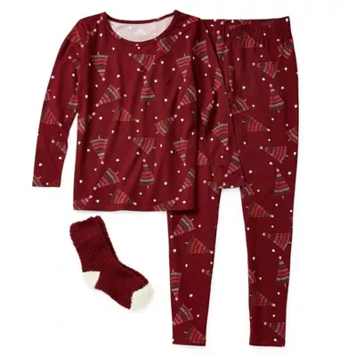 Thereabouts Little & Big Girls 3-pc. Pant Pajama Set