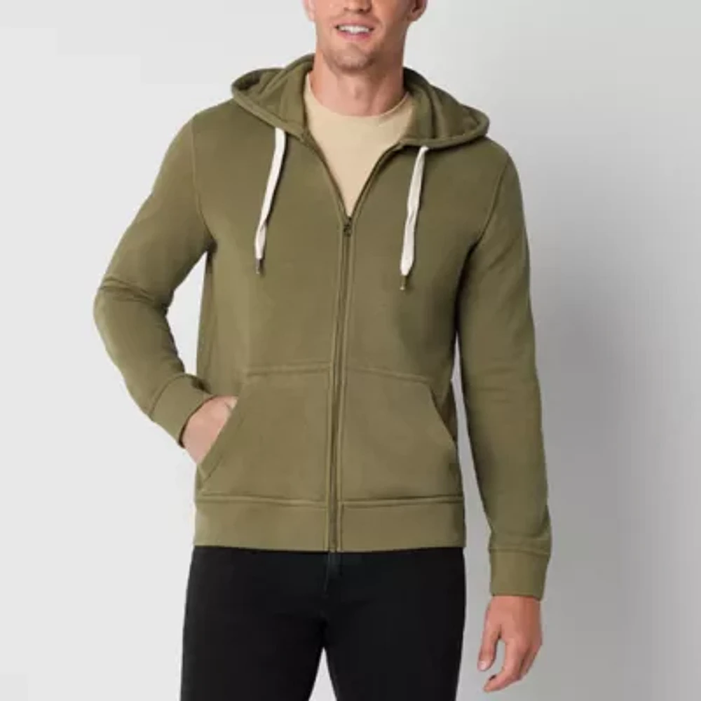 mutual weave Mens Long Sleeve Zipper Hoodie