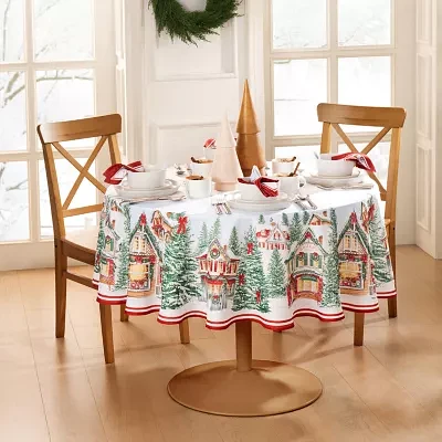 Elrene Home Fashions Storybook Christmas Tablecloth