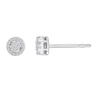 Diamond Blossom 1/2 CT.T.W. Natural Diamond Sterling SIlver Stud Jacket Earrings