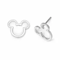 Disney Mickey Outline Sterling Silver Stud Earrings