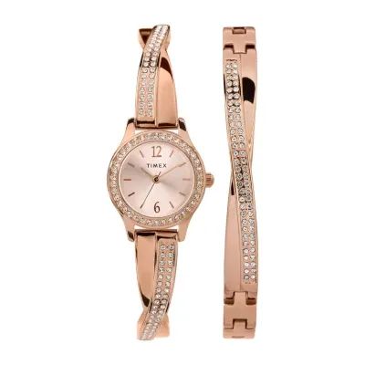 Timex Womens Rose Goldtone Bracelet Watch Tw2t57900ji