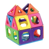 Discovery Kids 50-Piece Magnetic Tile Building Blocks Set