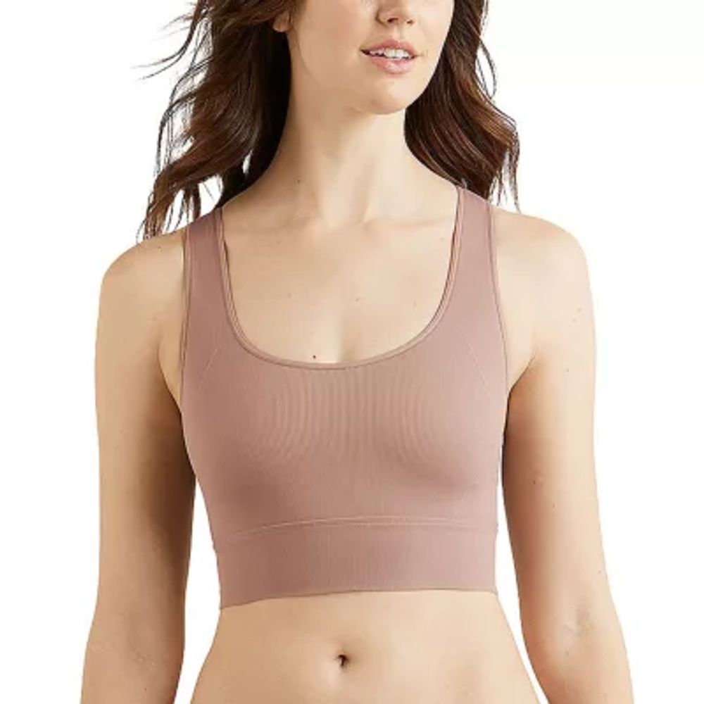Maidenform Feel Good Super Soft Seamless Rib Knit Wireless Crop Tank-Dm2304