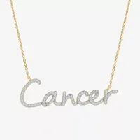 Cancer Womens 1/3 CT. T.W. Natural White Diamond 14K Gold Over Silver Pendant Necklace