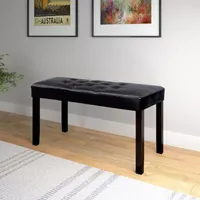 Corliving Fresno 12 Panel Tufted Bench