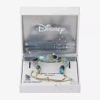 Disney Classics Blue Quartz Gold Tone 14K Gold Over Brass Star Mickey Mouse Bolo Bracelet