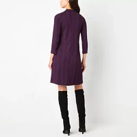 Jessica Howard Womens 3/4 Sleeve Shift Dress