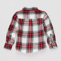 Okie Dokie Toddler & Little Boys Long Sleeve Flannel Shirt