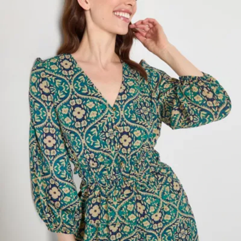 Ryegrass Womens Long Sleeve A-Line Dress