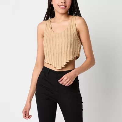 Forever 21 Womens Scoop Neck Sleeveless Crop Top Juniors