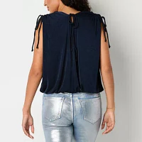 52seven Womens V Neck Sleeveless Blouse