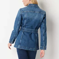 a.n.a Midweight Denim Belted Womens Jacket