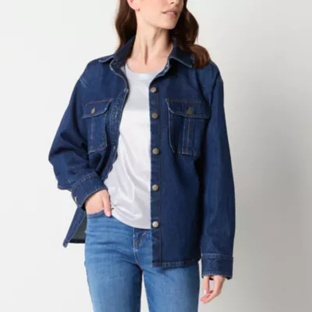 a.n.a Denim Midweight Womens Shirt Jacket