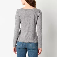 a.n.a Womens Scoop Neck Long Sleeve T-Shirt