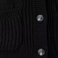 St. John's Bay Womens V Neck Long Sleeve Button Cardigan