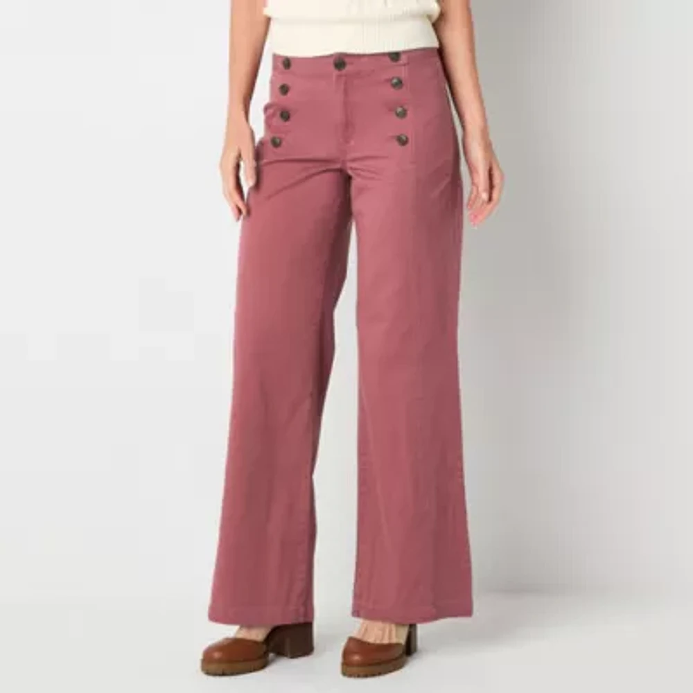 St. John's Bay Mariner Regular Fit Wide Leg Trouser