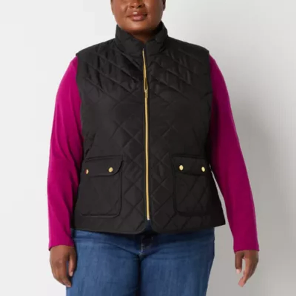 St. John's Bay Womens Quilted Vest Plus