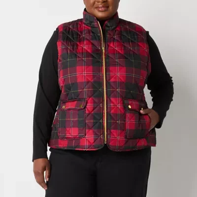 St. John's Bay Womens Quilted Vest Plus