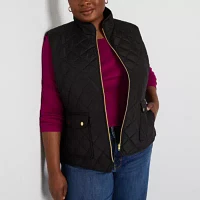 St. John's Bay Womens Quilted Vest Plus