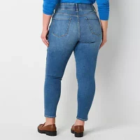 a.n.a - Plus Womens Mid Rise Skinny Fit Jean