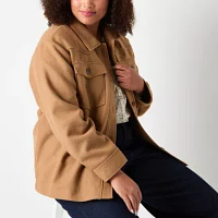 a.n.a Midweight Womens Plus Shirt Jacket