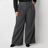 Worthington Plus Womens Wide Leg Pant