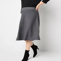 Liz Claiborne Womens A-Line Skirt-Plus