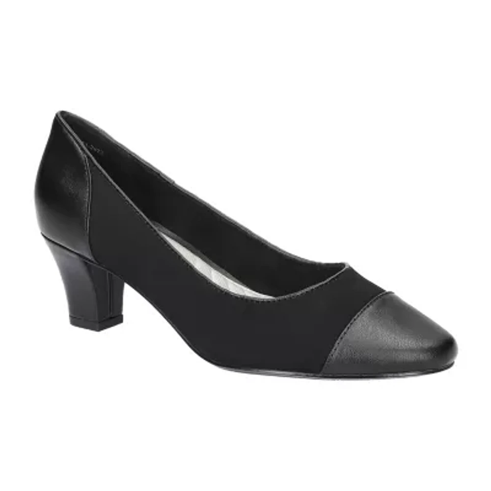 Easy Street Womens Wes Block Heel Pumps