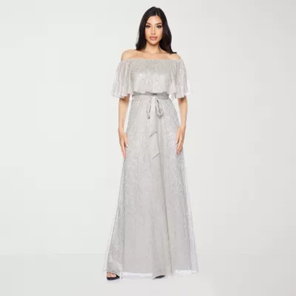 Premier Amour Off the Shoulder Evening Gown