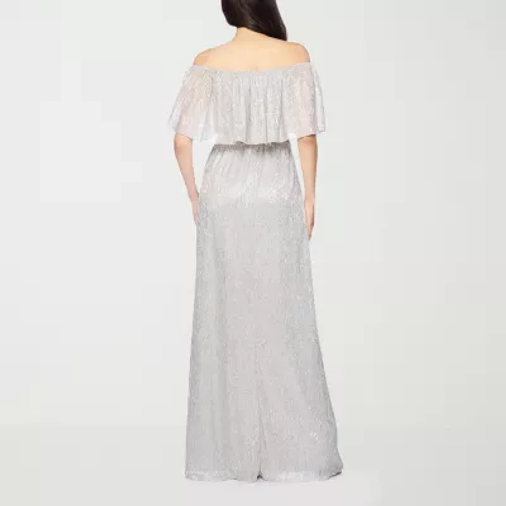 Premier Amour Off the Shoulder Evening Gown
