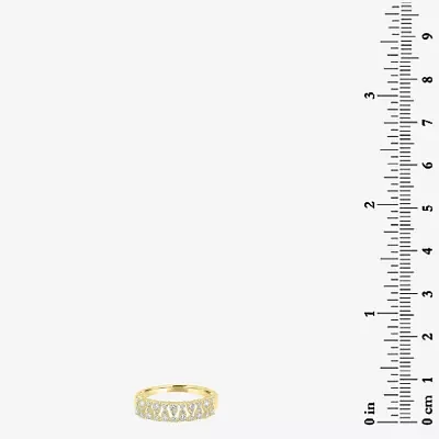 Womens 1/5 CT. Natural White Diamond 14K Gold Delicate Stackable Ring