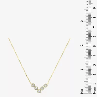 V-Shaped Womens 3/8 CT. T.W. Natural White Diamond 14K Gold Chevron Necklaces