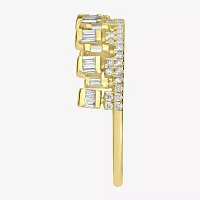 Womens 1/2 CT. T.W. Natural White Diamond 14K Gold Delicate Stackable Ring