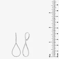 Diamonart White Cubic Zirconia Sterling Silver Pear Drop Earrings