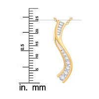 1/4 CT.T.W. 14K/Silver Diamond Journey Pendant Necklace