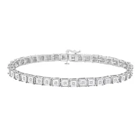 1/ CT.T.W. Natural Diamond Sterling SIlver Tennis Bracelet