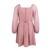 Speechless Big Girls Long Sleeve Skater Dress