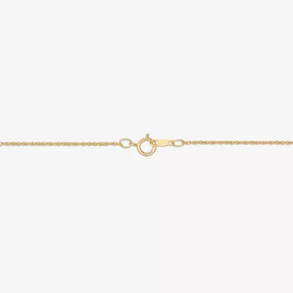 Womens Genuine Green Emerald 10K Gold Pendant Necklace