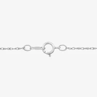 Womens Lab Created Red Ruby Sterling Silver Pendant Necklace