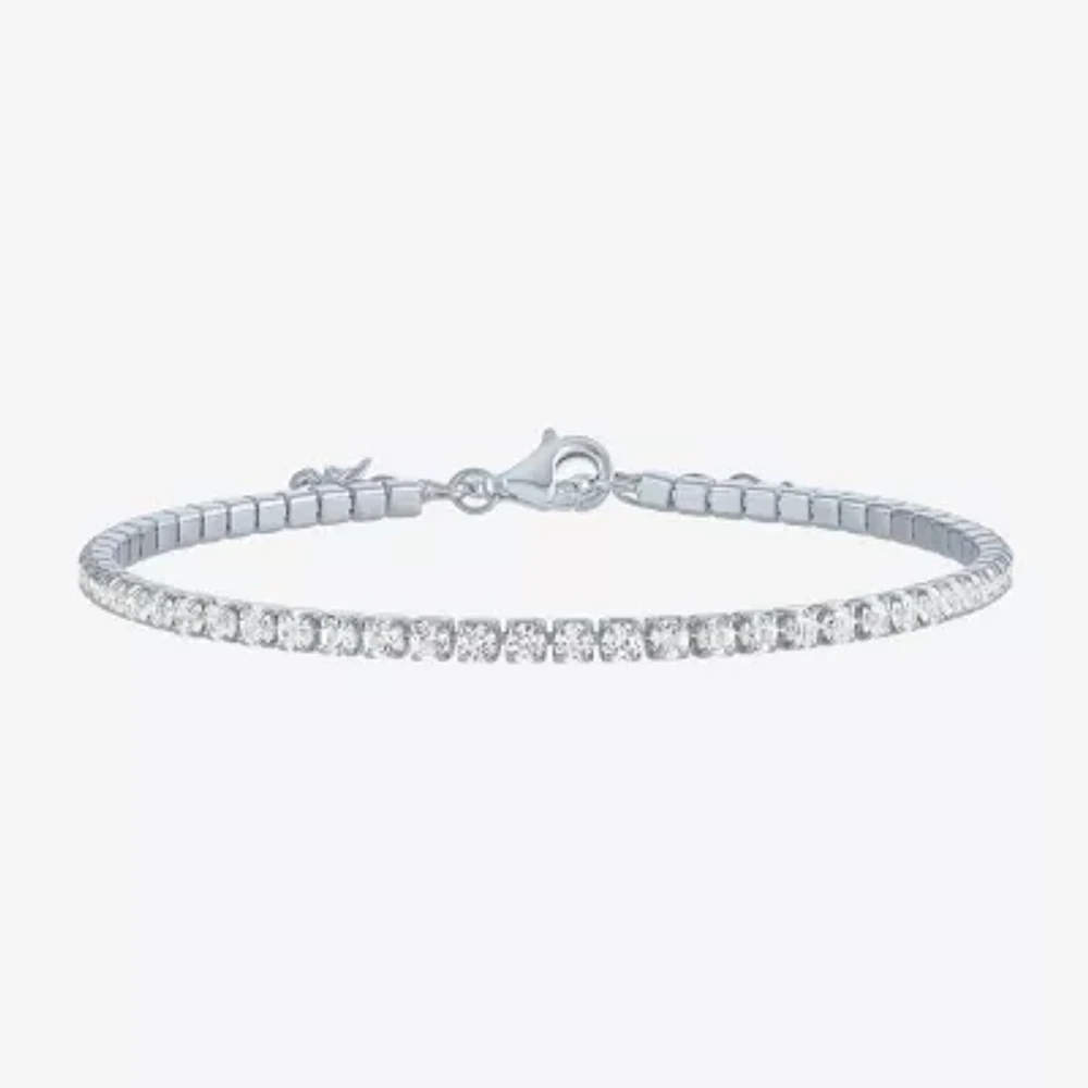 Yes, Please! Lab Created White Sapphire 14K Sterling Silver 8 Inch Tennis Bracelet