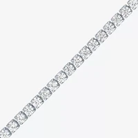 Yes, Please! Lab Created White Sapphire 14K Sterling Silver 8 Inch Tennis Bracelet