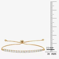 1/10 CT. T.W. Natural White Diamond Bolo Bracelet Sterling Silver or 14K Gold Over