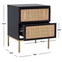 Zadie 2-Drawer Nightstand