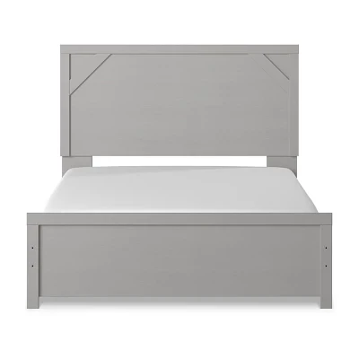 Signature Design by Ashley Cottonburg Queen Panel Bed in Light Gray