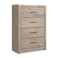 Signature Design by Ashley Senniberg 4-Drawer Chest in Light Brown