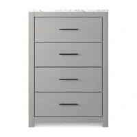 Signature Design by Ashley Cottonburg 4-Drawer Chest in Light Gray